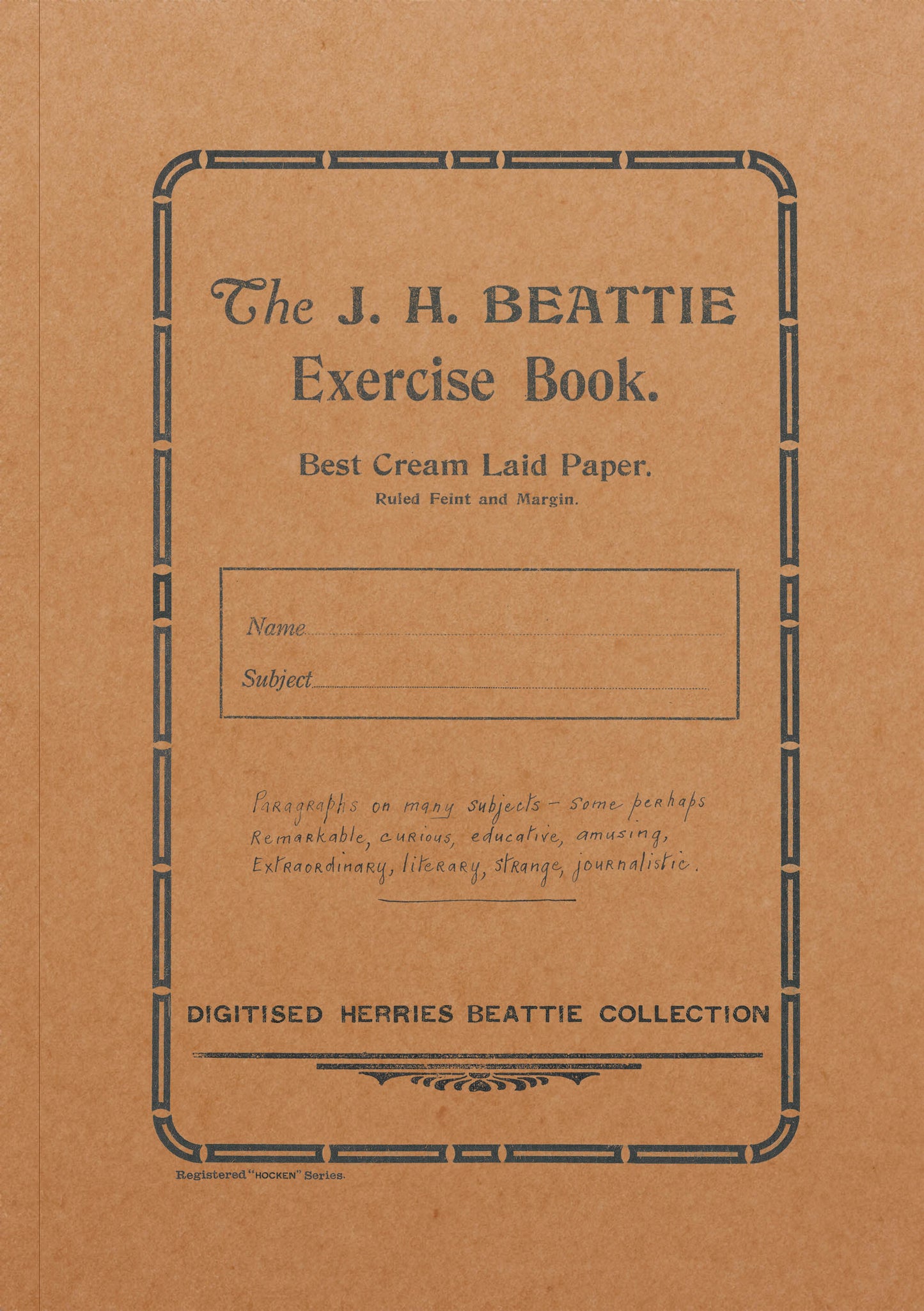The J.H Beattie Exercise Book
