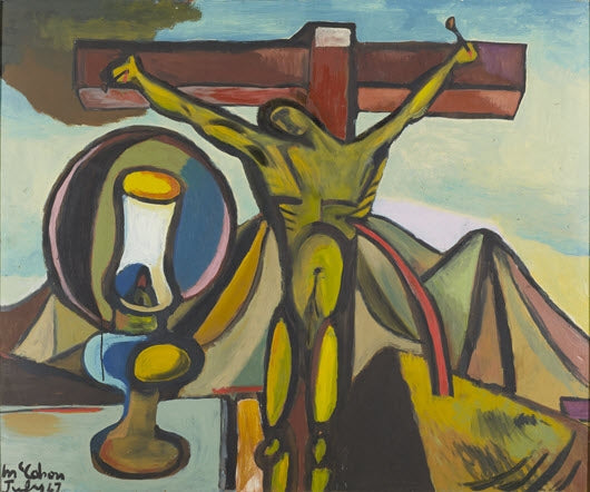 Crucifixion with lamp