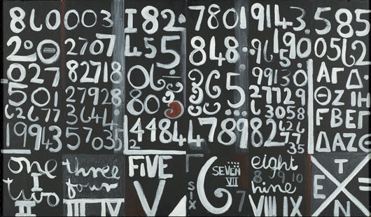 Numbers: Design for the University of Otago Library mural - Greeting card